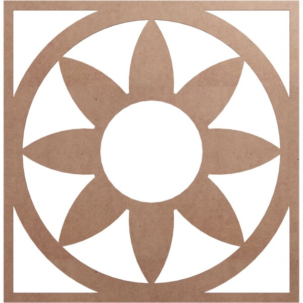 Ekena Millwork Blume Wood Fretwork Pierced Ceiling Medallion, Wood (Paint Grade), 36"OD x 12 1/2"ID x 3/8"T CMWP36X36X0375BLMF - main